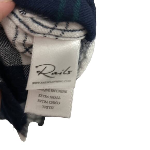 Rails hunter midnight pine flannel button down shirt women’s size xs - Picture 4 of 5